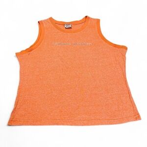 y2k Roxy orange "heartbreaker" tank top